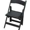 Chair Black Resin with Padded Cushion