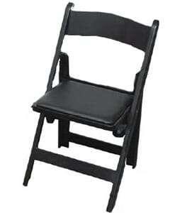 Chair Black Resin with Padded Cushion
