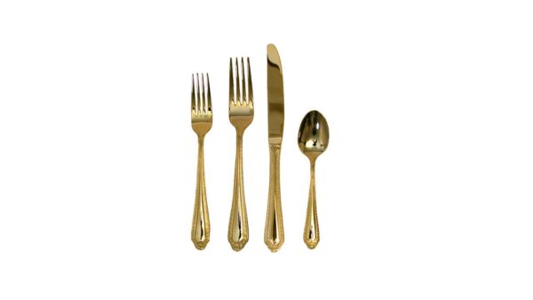 Flatware Gold Fiori Teaspoon - Pack of 10 - Image 2